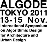 ALGODE -International Symposium on Algorithmic Design for Architecture and Urban Design-