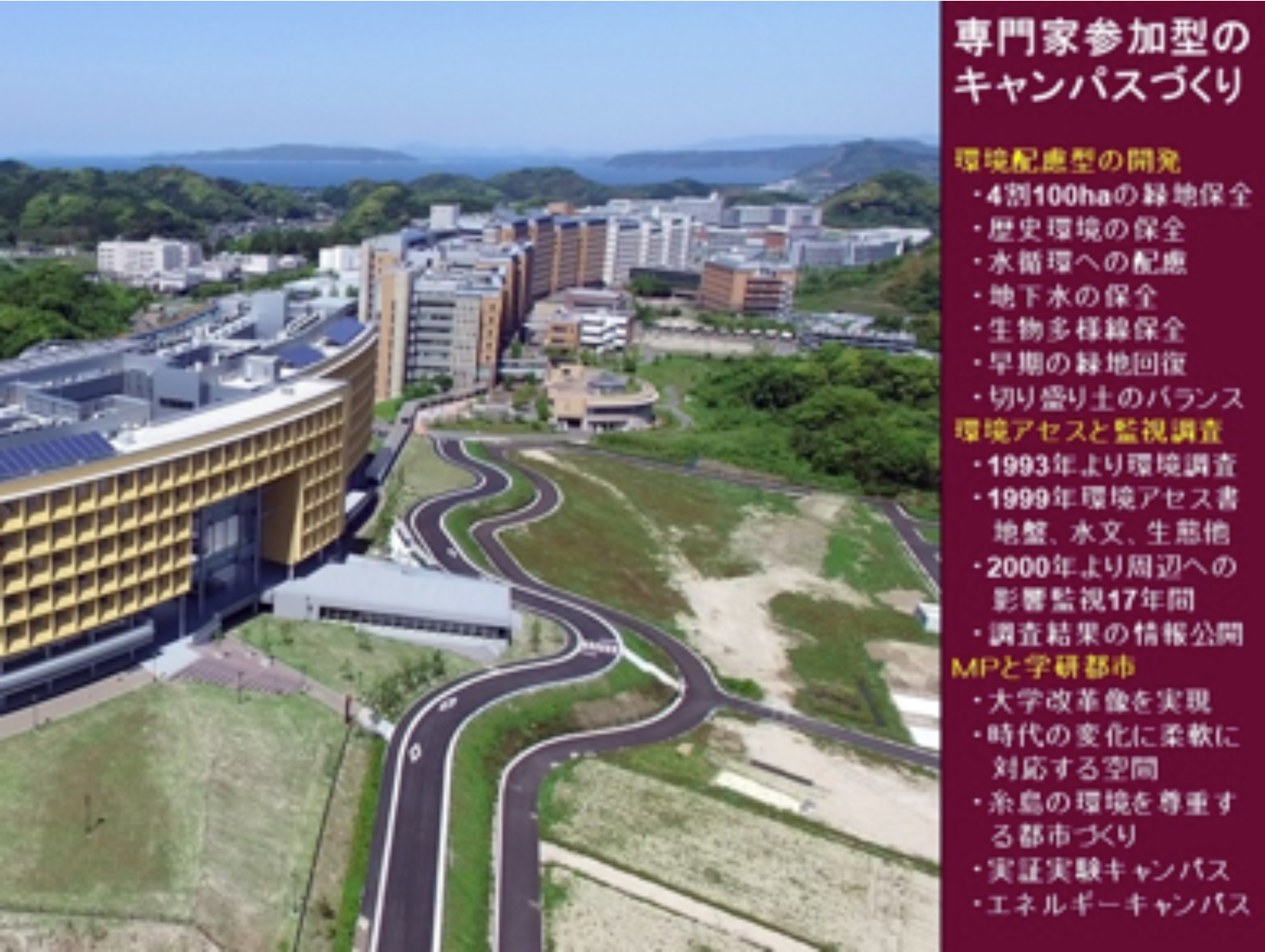 「九州大学の新キャンパスとまちづくり」スライド